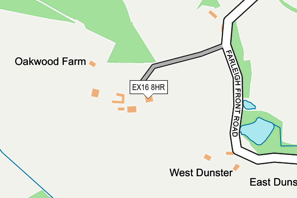 EX16 8HR map - OS OpenMap – Local (Ordnance Survey)