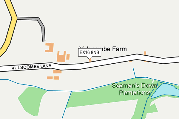 EX16 8NB map - OS OpenMap – Local (Ordnance Survey)