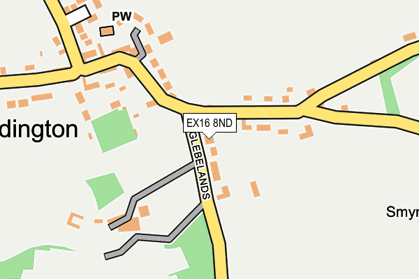 EX16 8ND map - OS OpenMap – Local (Ordnance Survey)