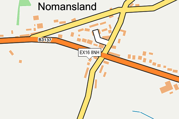 EX16 8NH map - OS OpenMap – Local (Ordnance Survey)