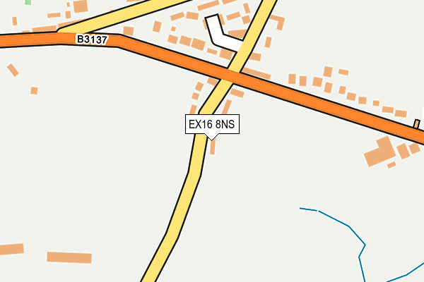 EX16 8NS map - OS OpenMap – Local (Ordnance Survey)