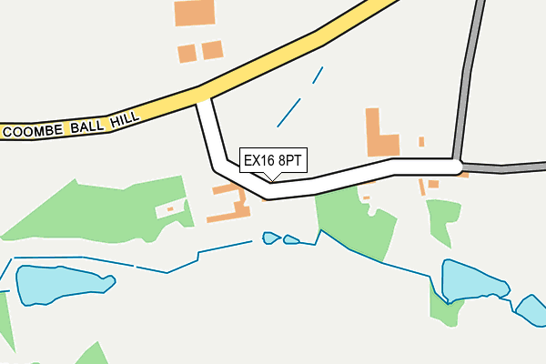 EX16 8PT map - OS OpenMap – Local (Ordnance Survey)