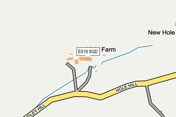 EX16 8QD map - OS OpenMap – Local (Ordnance Survey)