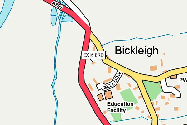 EX16 8RD map - OS OpenMap – Local (Ordnance Survey)