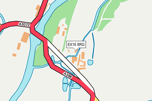 EX16 8RG map - OS OpenMap – Local (Ordnance Survey)