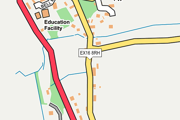 EX16 8RH map - OS OpenMap – Local (Ordnance Survey)