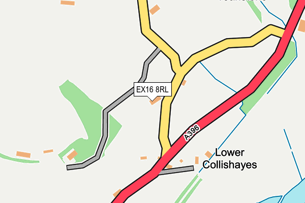 EX16 8RL map - OS OpenMap – Local (Ordnance Survey)