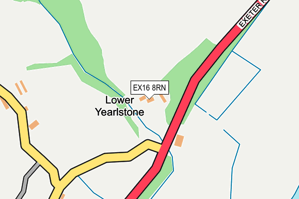 EX16 8RN map - OS OpenMap – Local (Ordnance Survey)