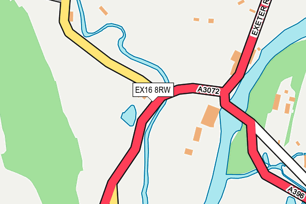 EX16 8RW map - OS OpenMap – Local (Ordnance Survey)