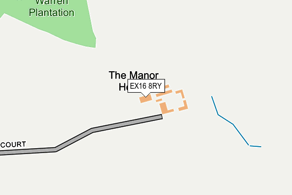 EX16 8RY map - OS OpenMap – Local (Ordnance Survey)