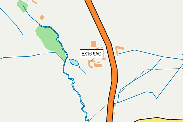 EX16 9AQ map - OS OpenMap – Local (Ordnance Survey)
