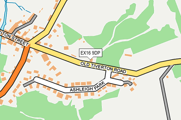 EX16 9DP map - OS OpenMap – Local (Ordnance Survey)