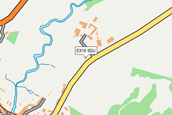 EX16 9DU map - OS OpenMap – Local (Ordnance Survey)