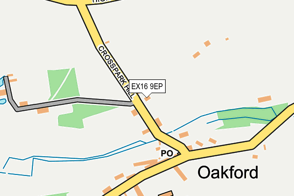 EX16 9EP map - OS OpenMap – Local (Ordnance Survey)