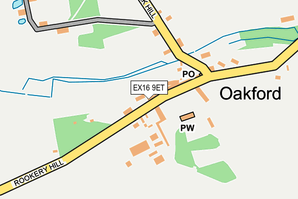 EX16 9ET map - OS OpenMap – Local (Ordnance Survey)