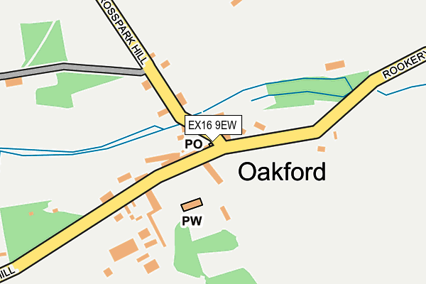 EX16 9EW map - OS OpenMap – Local (Ordnance Survey)