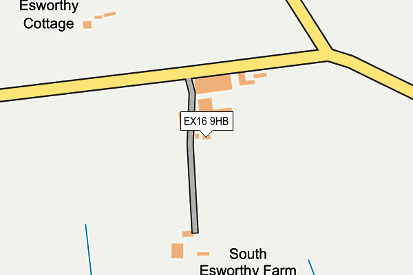 EX16 9HB map - OS OpenMap – Local (Ordnance Survey)
