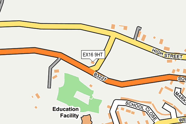 EX16 9HT map - OS OpenMap – Local (Ordnance Survey)