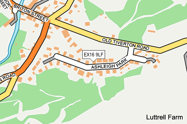 EX16 9LF map - OS OpenMap – Local (Ordnance Survey)