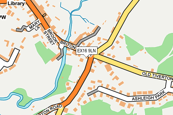 EX16 9LN map - OS OpenMap – Local (Ordnance Survey)