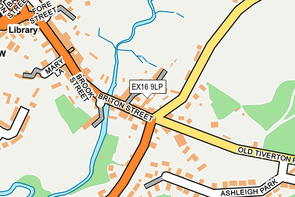 EX16 9LP map - OS OpenMap – Local (Ordnance Survey)