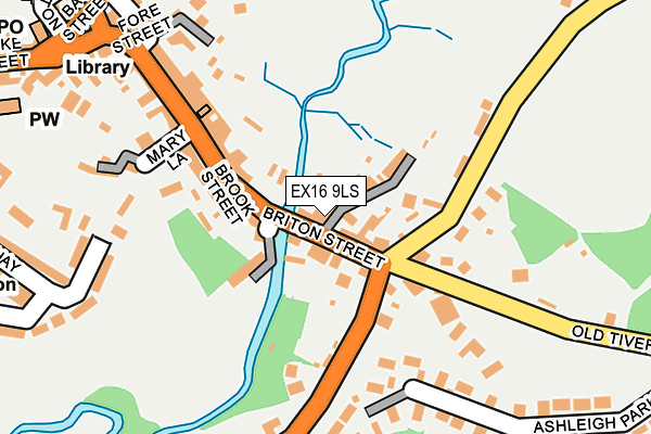 EX16 9LS map - OS OpenMap – Local (Ordnance Survey)