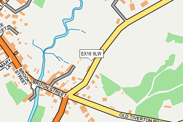 EX16 9LW map - OS OpenMap – Local (Ordnance Survey)