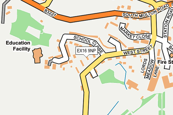EX16 9NP map - OS OpenMap – Local (Ordnance Survey)
