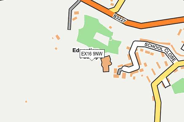 EX16 9NW map - OS OpenMap – Local (Ordnance Survey)