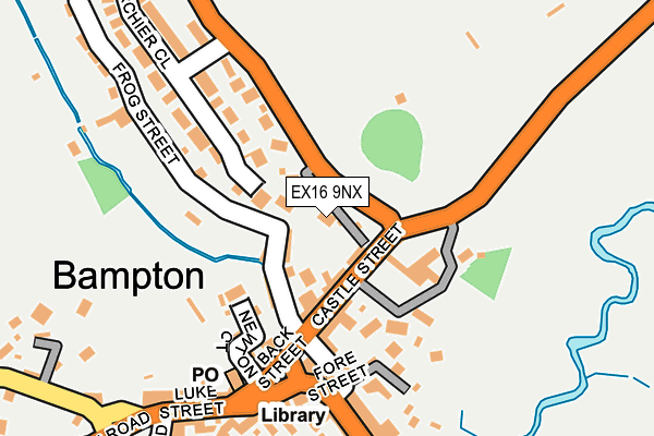 EX16 9NX map - OS OpenMap – Local (Ordnance Survey)