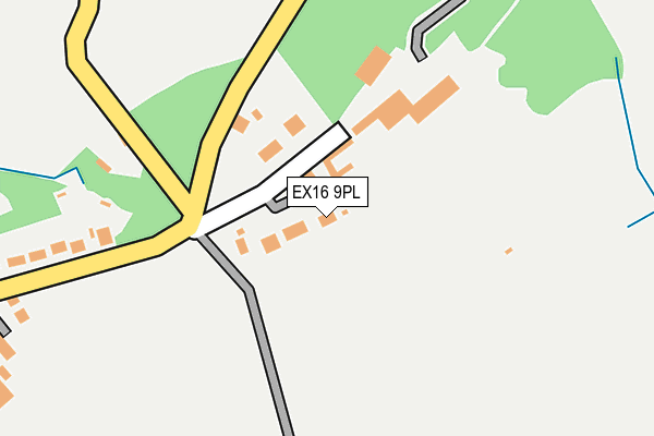 EX16 9PL map - OS OpenMap – Local (Ordnance Survey)