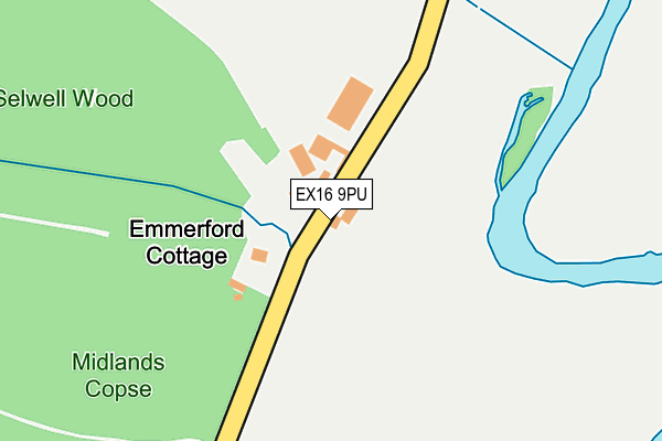 EX16 9PU map - OS OpenMap – Local (Ordnance Survey)