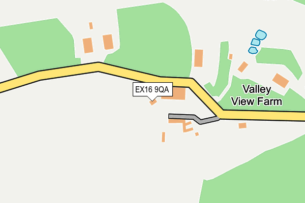 EX16 9QA map - OS OpenMap – Local (Ordnance Survey)