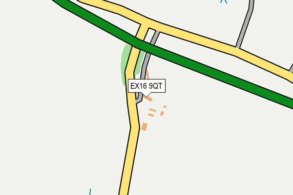 EX16 9QT map - OS OpenMap – Local (Ordnance Survey)