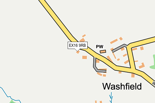 EX16 9RB map - OS OpenMap – Local (Ordnance Survey)