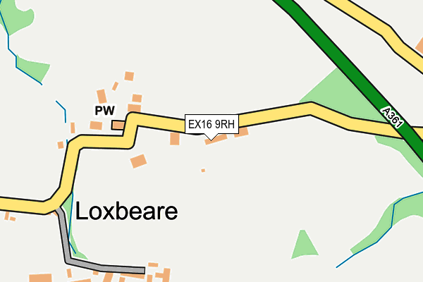 EX16 9RH map - OS OpenMap – Local (Ordnance Survey)