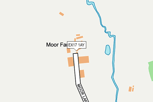 EX17 1AY map - OS OpenMap – Local (Ordnance Survey)