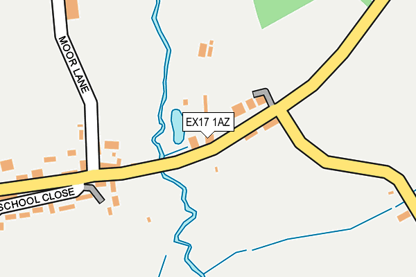 EX17 1AZ map - OS OpenMap – Local (Ordnance Survey)