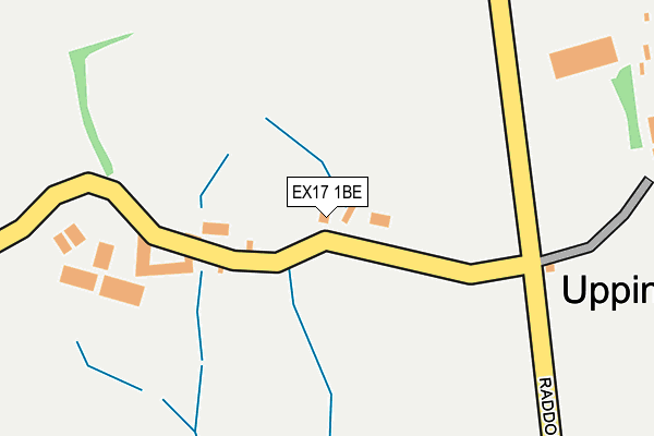 EX17 1BE map - OS OpenMap – Local (Ordnance Survey)