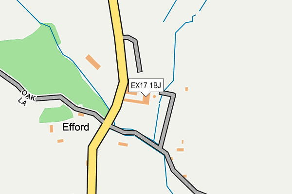 EX17 1BJ map - OS OpenMap – Local (Ordnance Survey)