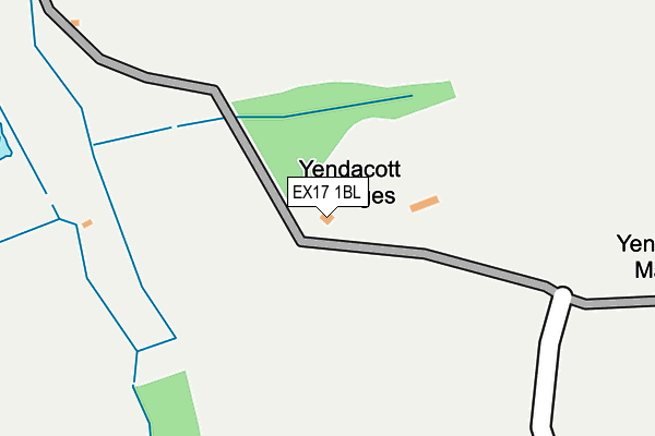 EX17 1BL map - OS OpenMap – Local (Ordnance Survey)