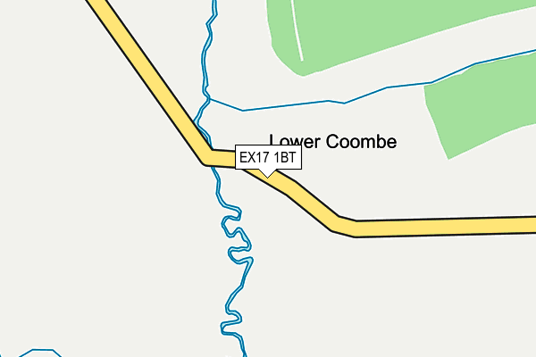 EX17 1BT map - OS OpenMap – Local (Ordnance Survey)