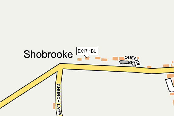 EX17 1BU map - OS OpenMap – Local (Ordnance Survey)