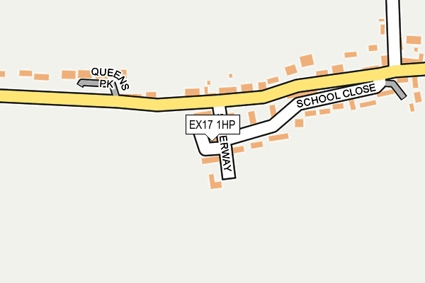 EX17 1HP map - OS OpenMap – Local (Ordnance Survey)