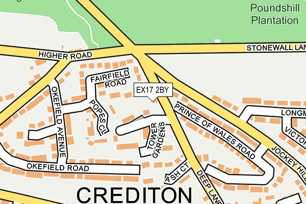 EX17 2BY map - OS OpenMap – Local (Ordnance Survey)