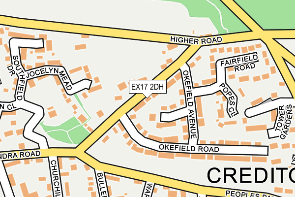 EX17 2DH map - OS OpenMap – Local (Ordnance Survey)