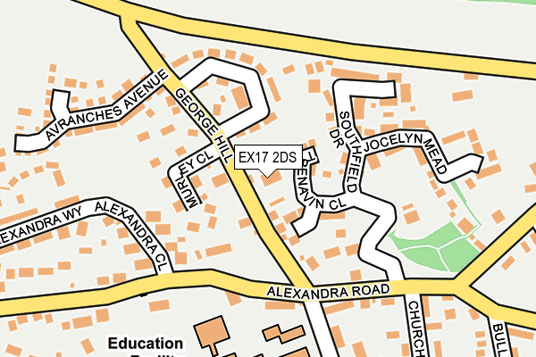 EX17 2DS map - OS OpenMap – Local (Ordnance Survey)