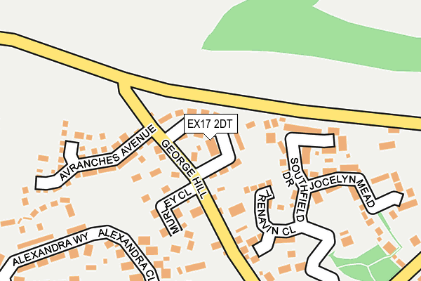 EX17 2DT map - OS OpenMap – Local (Ordnance Survey)