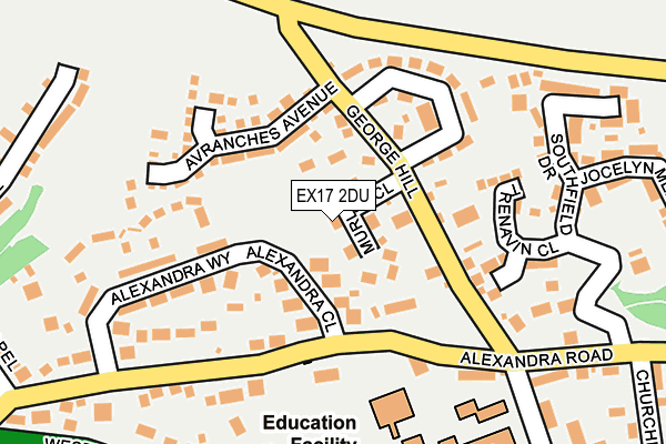 EX17 2DU map - OS OpenMap – Local (Ordnance Survey)