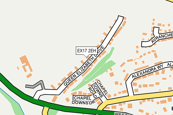 EX17 2EH map - OS OpenMap – Local (Ordnance Survey)